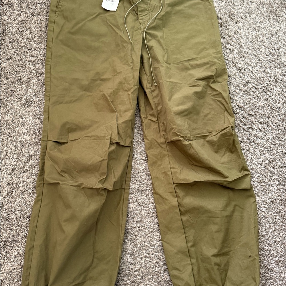 Olive Green Slouchy Cargo Pants